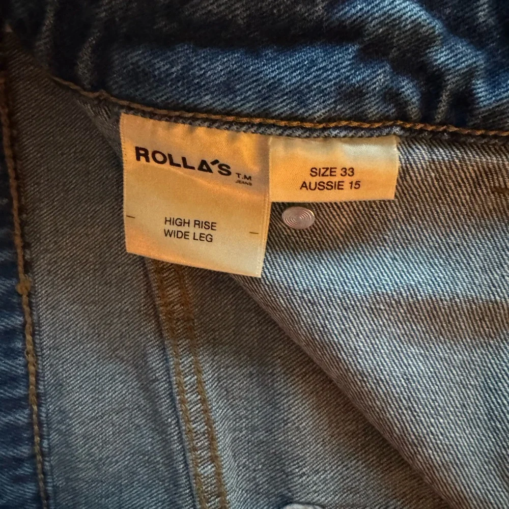ROLLA'S high waisted flare leg Dark Blue Jeans - Picture 3 of 5